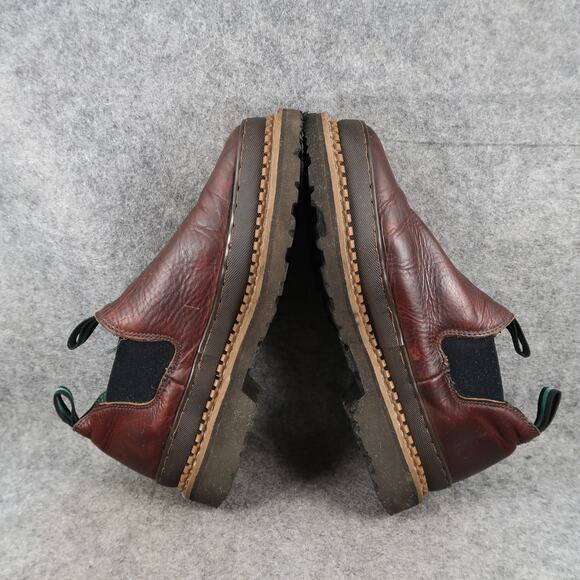Georgia Giant Boots Mens 9.5 Leather Slip On Chelsea Brown Oil Resistant Casual main image 7